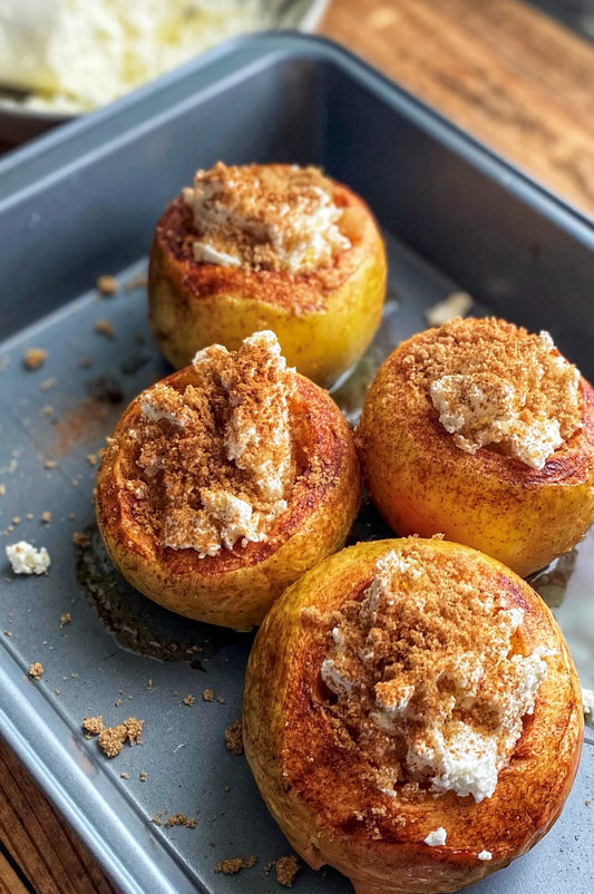 Baked Spiced Apples with Farmer Cheese