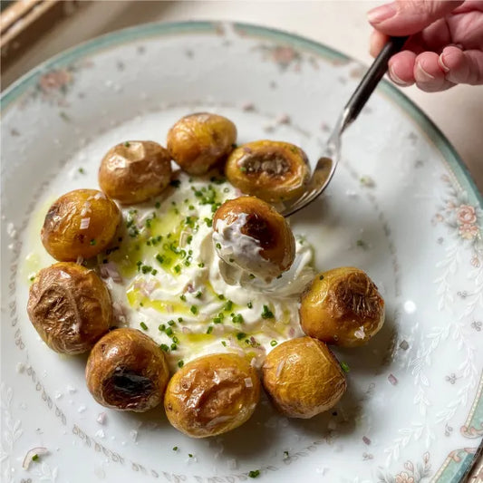Crème Kefir and Baked Yukon Gold Potatoes Appetizer