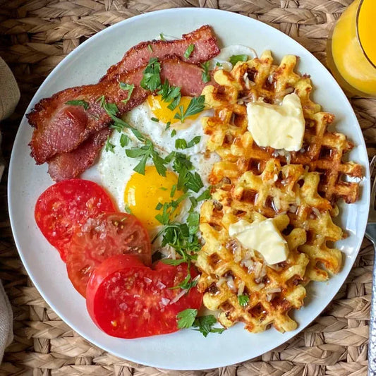 Habanero Jack Cornbread Waffles