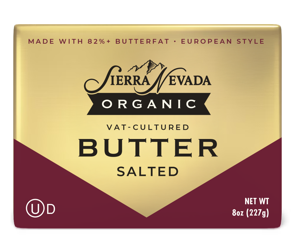 Organic Vat Cultured Euro Style Butter, Salted – Sierra Nevada