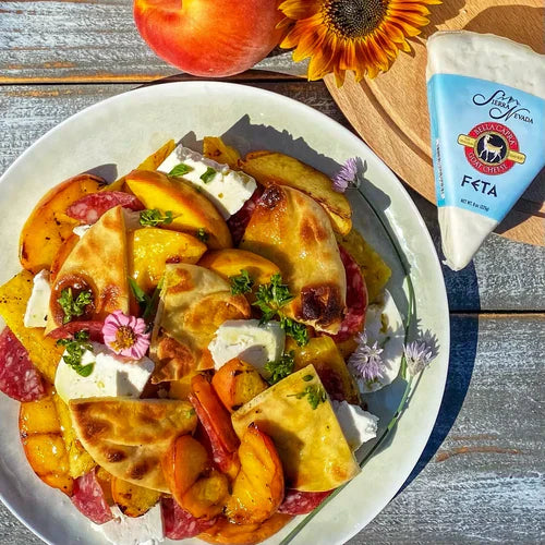 Bella Capra Goat Feta with Grilled Peaches and Pineapple