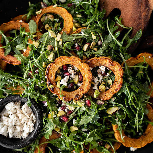 Delicata Squash Salad with Feta and Pomegranate