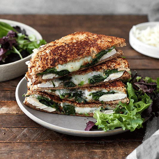 Grilled Cheese with Spinach and Goat Cheddar