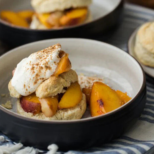 Peach and Creme Kefir Shortcake