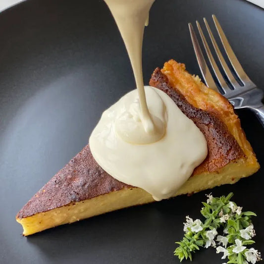 Basque Burnt Cheesecake and Crème Fraîche