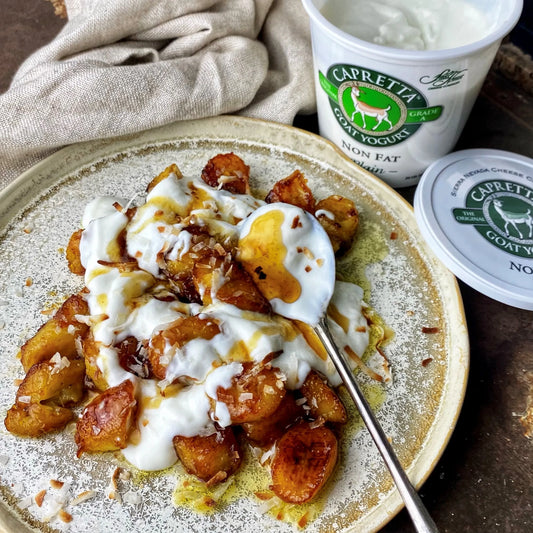 Capretta Goat Yogurt with Fried Banana