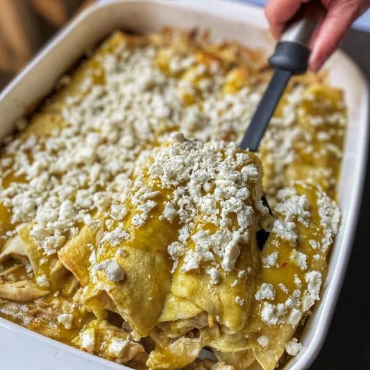 Hot Pepper Cream Cheese Chicken Enchiladas