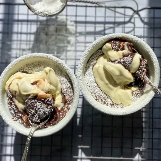 Chocolate Lava Cake with Crème Fraîche