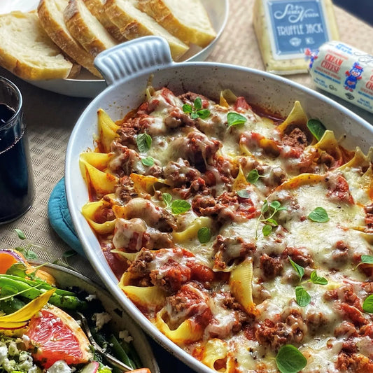 Stuffed Shells with Truffle Jack and Gina Marie Cream Cheese
