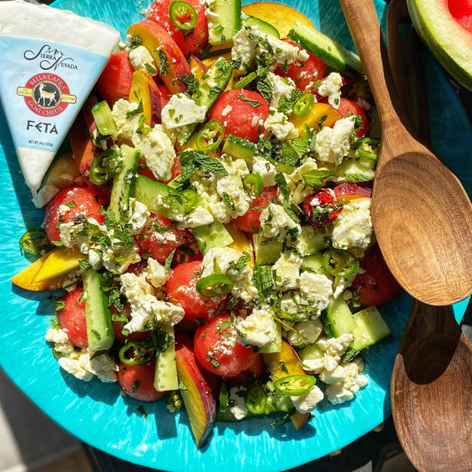 Fresh Summer Salad and Marinated Feta