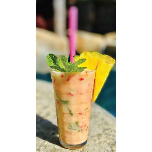 Strawberry and Pineapple Yogurt Mojito