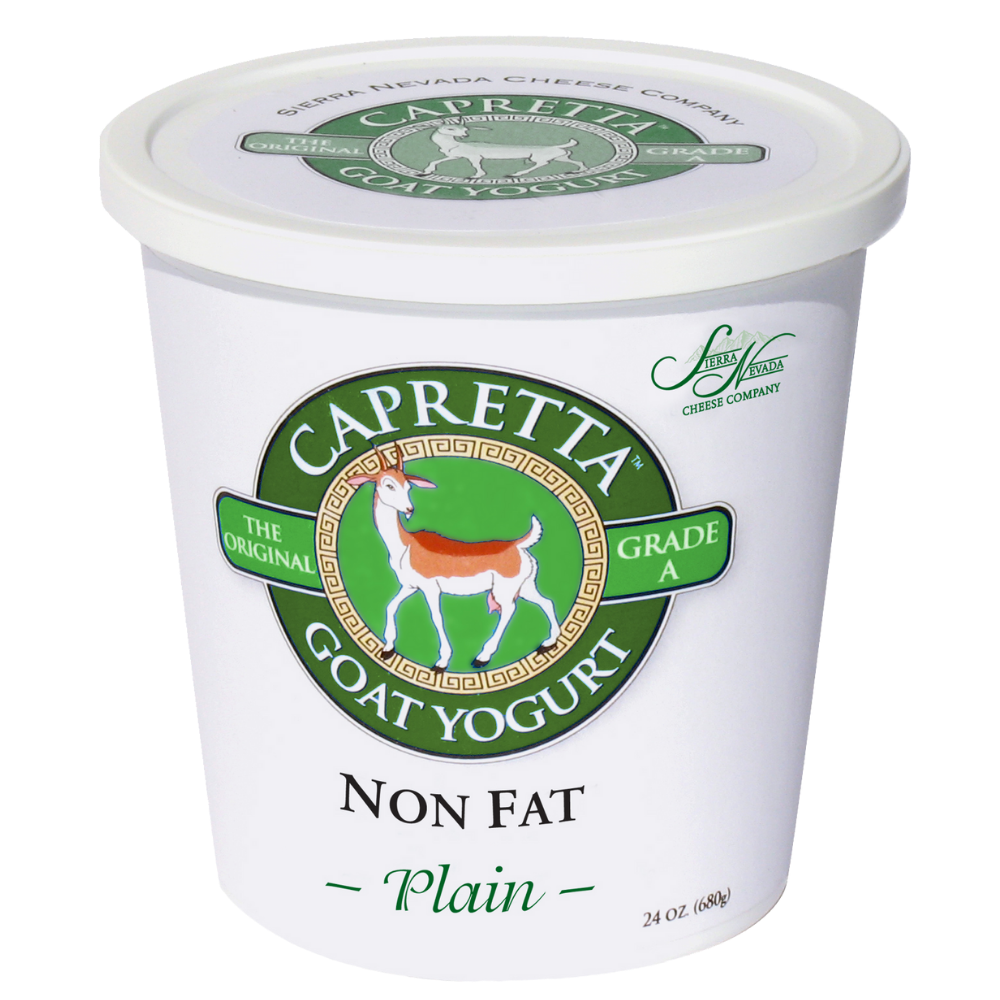 Non Fat Capretta Goat Yogurt - Plain Case of 6 24oz Cups