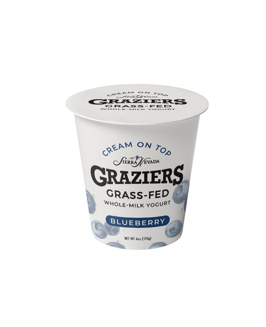 Graziers Cream On Top Whole Milk Yogurt - Blueberry
