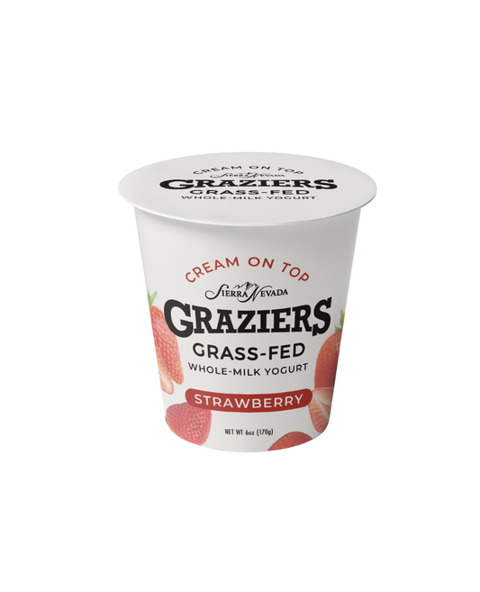 Graziers Cream On Top Whole Milk Yogurt - Strawberry