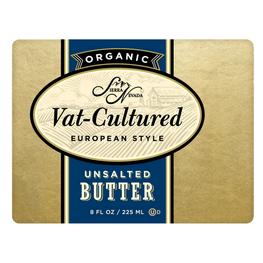 Organic Vat Cultured Euro Style Butter, Unsalted