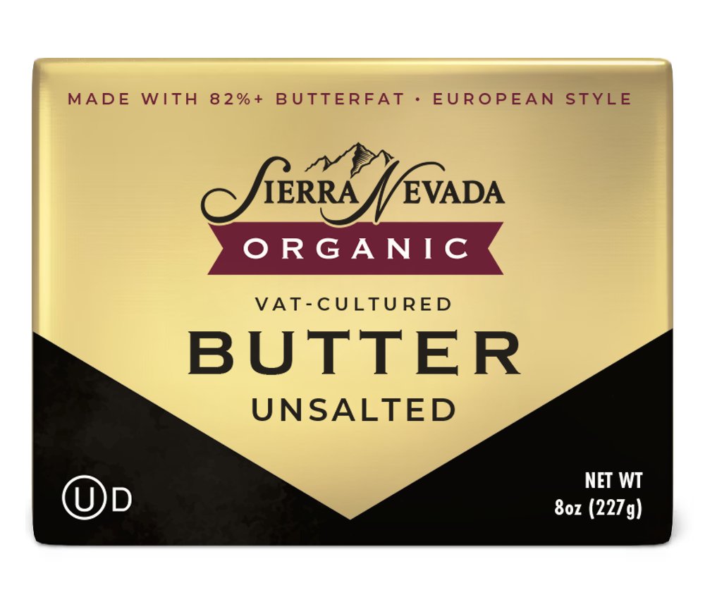 Organic Vat Cultured Euro Style Butter, Unsalted